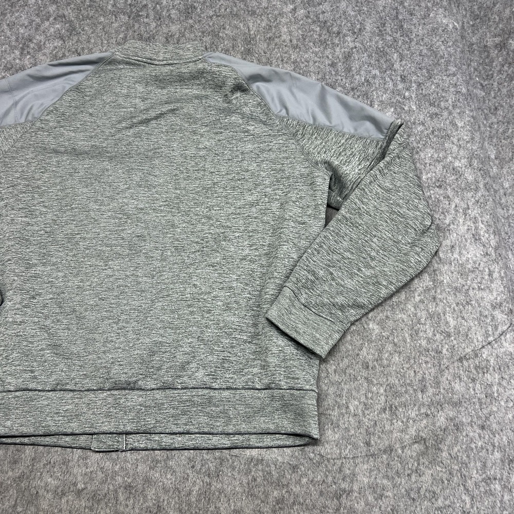 Nike Jacket Mens XL Gray Full Zip Fleece Sleeve Pocket Training ThermaFIT Casual - Picture 13 of 16